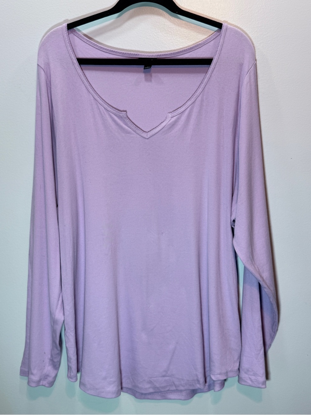 torrid Lavender Long Sleeve V-Notch Top